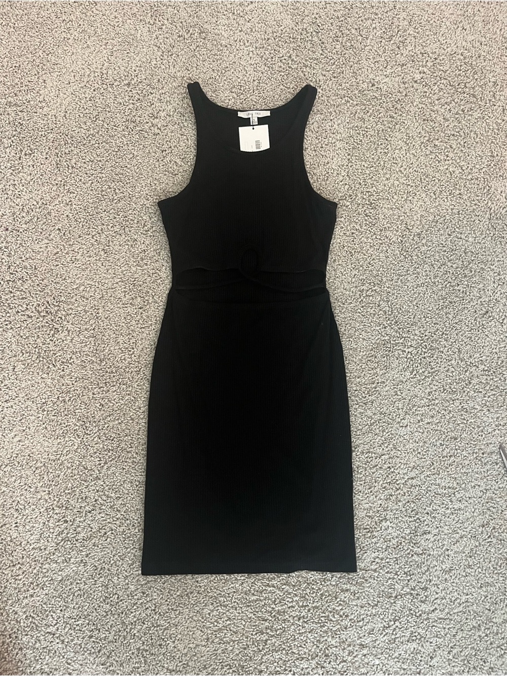 NWT Love Tree Black Cut Out Mini Dress